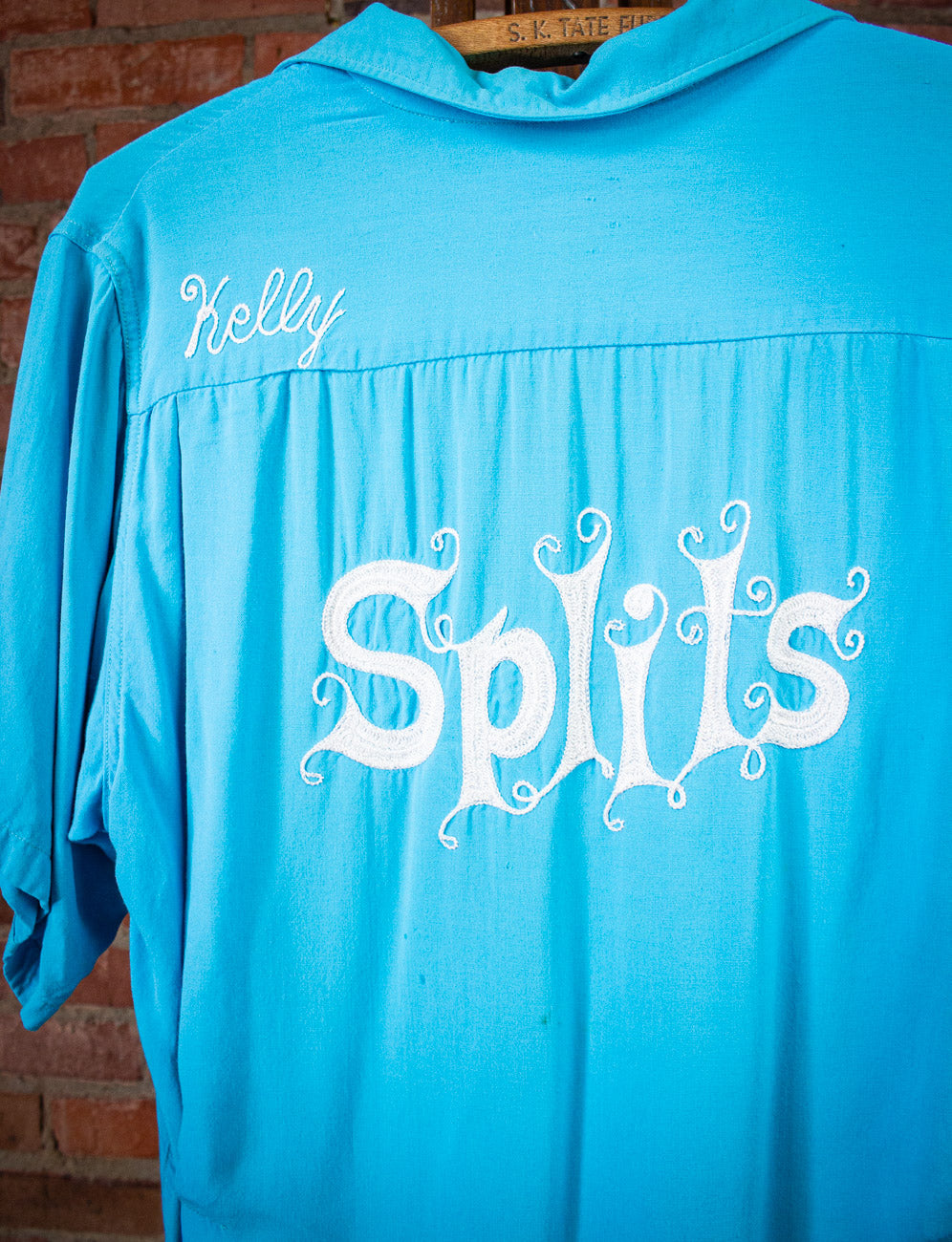 Vintage Splits "Carl" King Louie Bowling Shirt 50s Blue Large