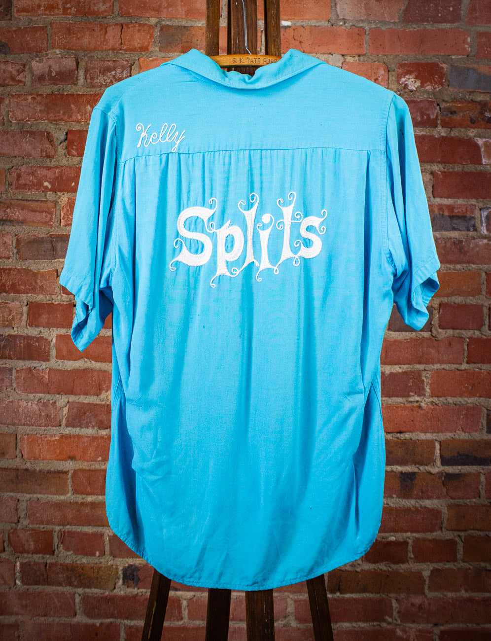 Vintage Splits "Carl" King Louie Bowling Shirt 50s Blue Large