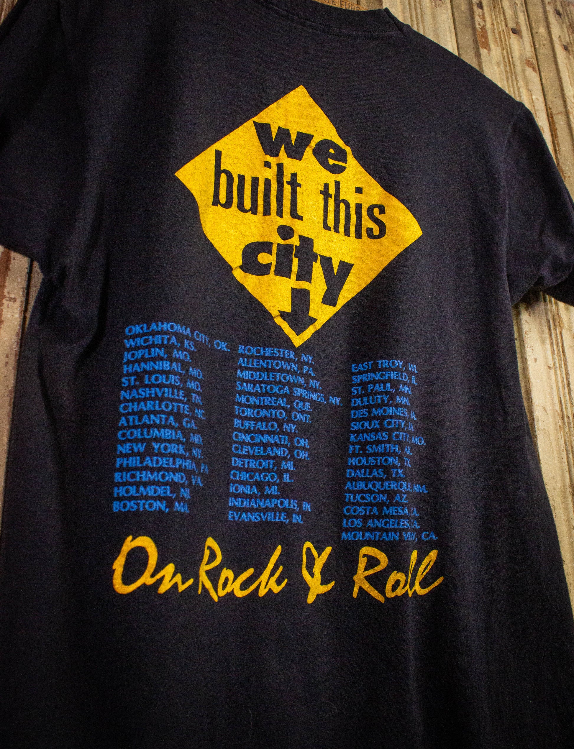 Vintage Starship We Built This City Concert T Shirt 1986 Black Small