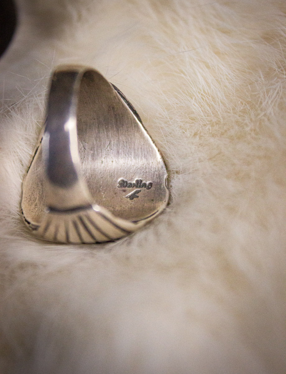 Vintage Sterling Silver 6 Stone Turquoise Ring Size 11.5