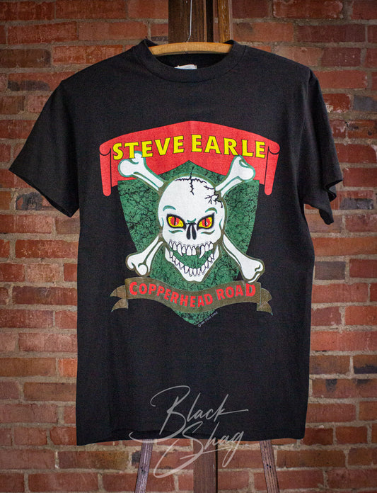 Vintage Steve Earle Copperhead Road Concert T Shirt 1988 Black Small