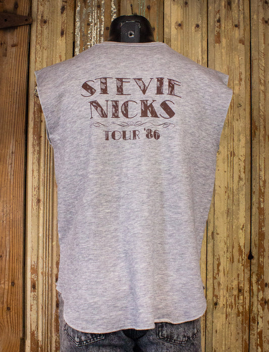 Vintage Stevie Nicks Tour Concert Sweatshirt Sleeveless Crewneck 1989 Grey Large