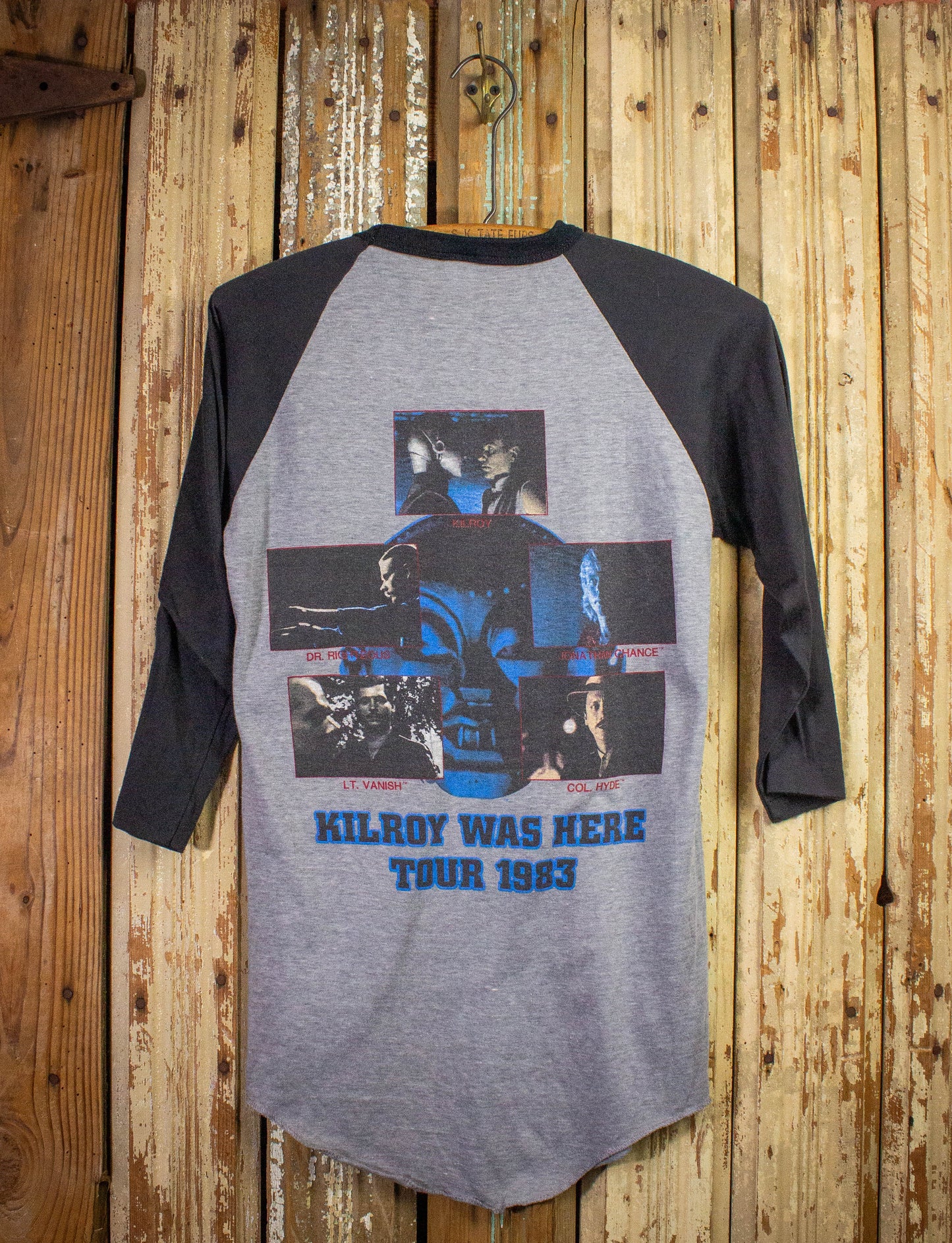 Vintage Styx Kilroy Was Here Tour Raglan Concert T Shirt 1983 Gray/Black Small