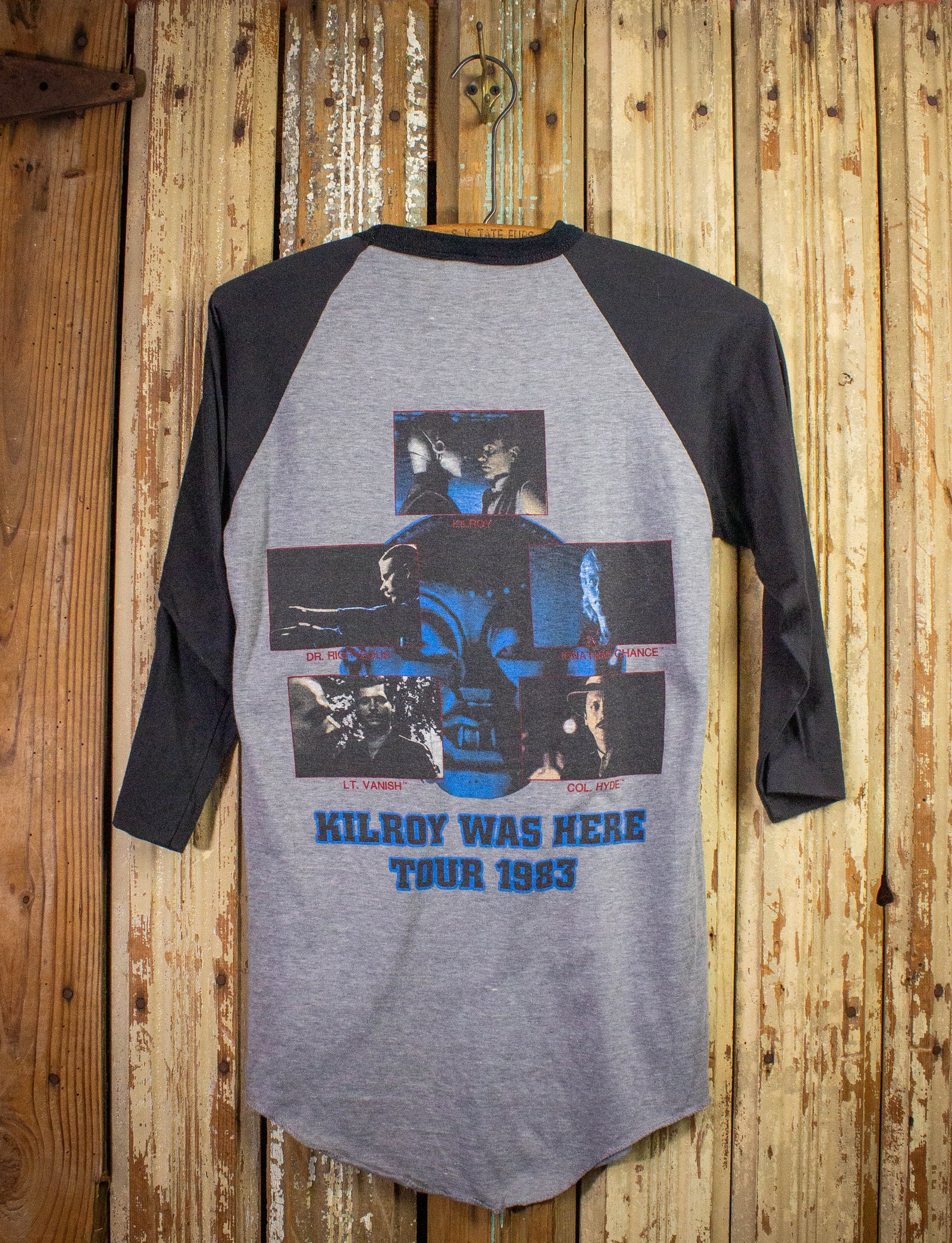 Vintage Styx Kilroy Was Here Tour Raglan Concert T Shirt 1983 Gray/Black Small