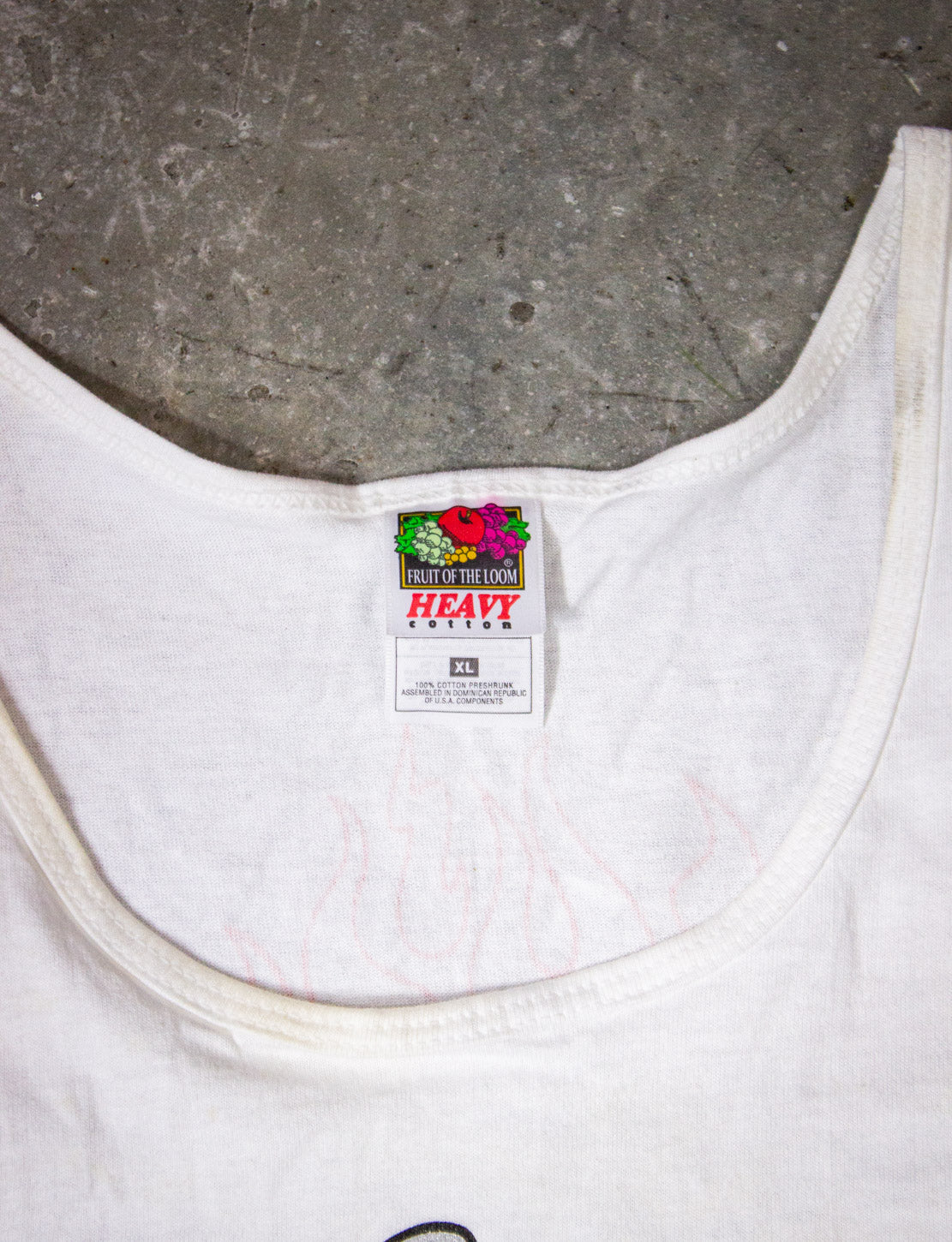 Vintage Super Shock Wave Jet Truck Tank Top 90s White XL