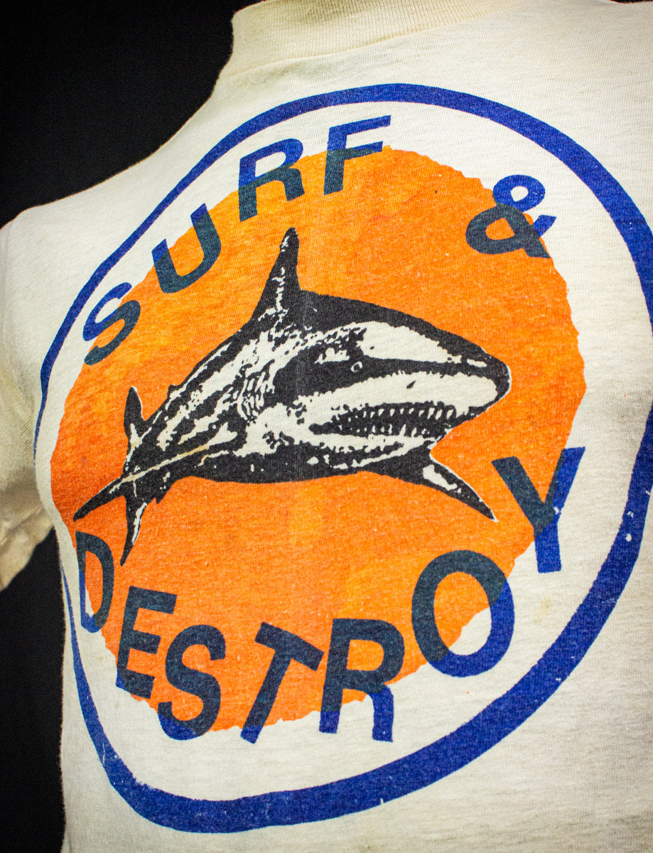 Vintage Surf & Destroy Radio T Shirt 1981 Medium
