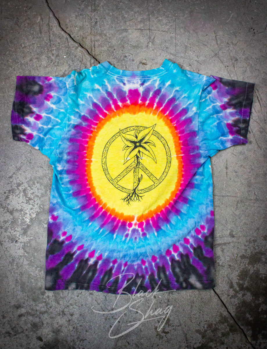 Vintage Syd Barrett Peace Sign Tie Dye Concert T Shirt 1988 Small
