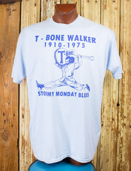Vintage T Bone Walker Stormy Monday Tribute T Shirt 80s Blue 2XL