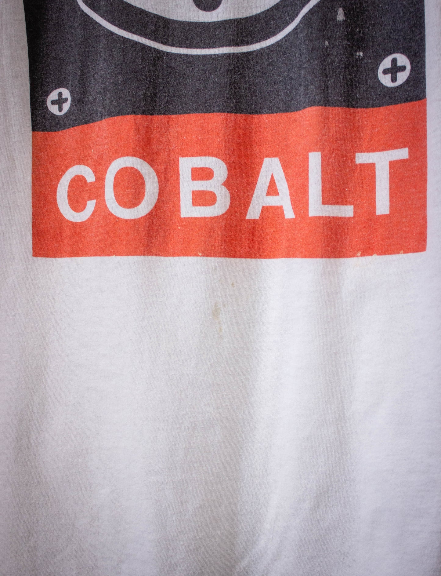 Vintage TDK Cobalt Graphic T Shirt White Medium
