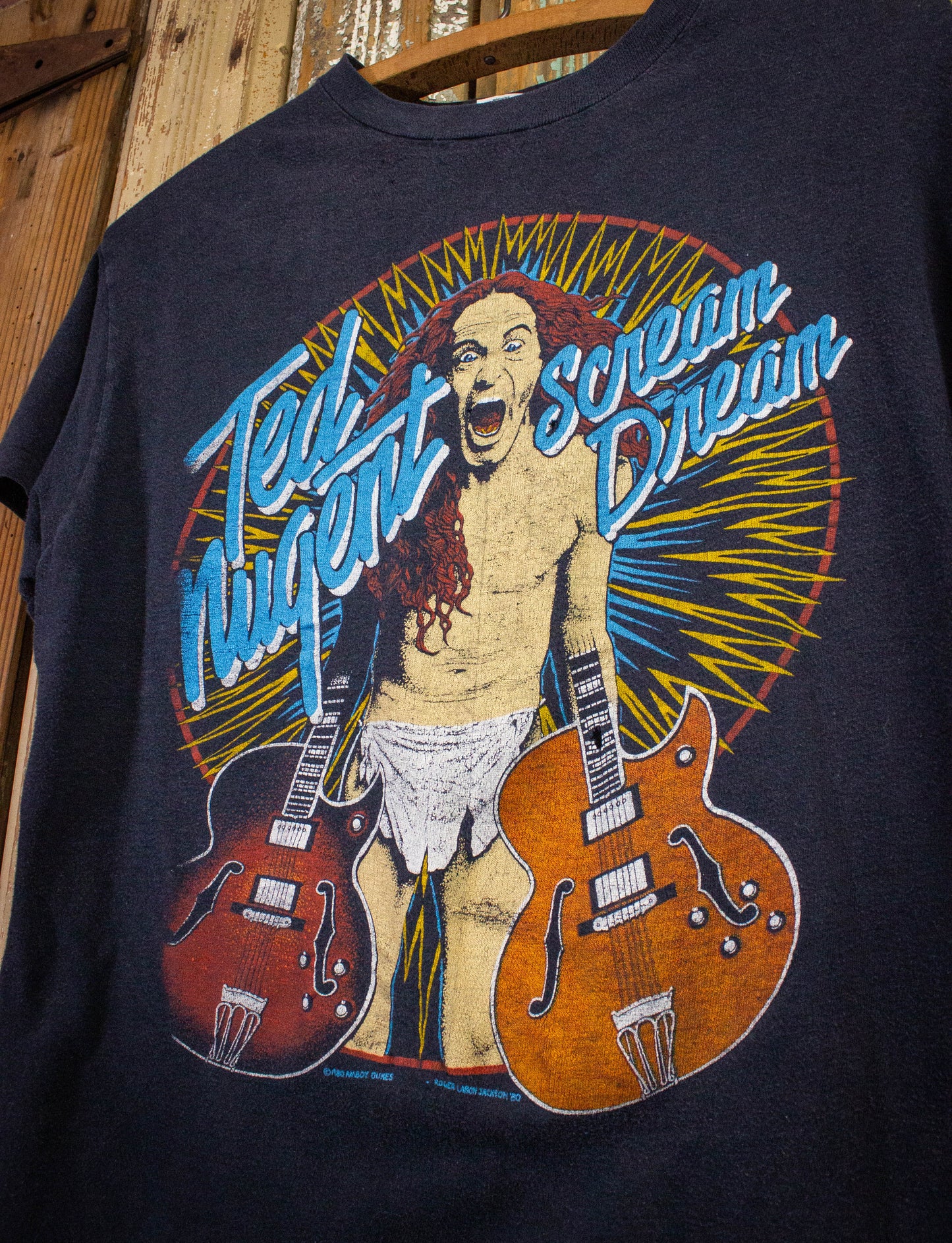 Vintage Ted Nugent Wango Tango Concert T Shirt 1980 Black Medium