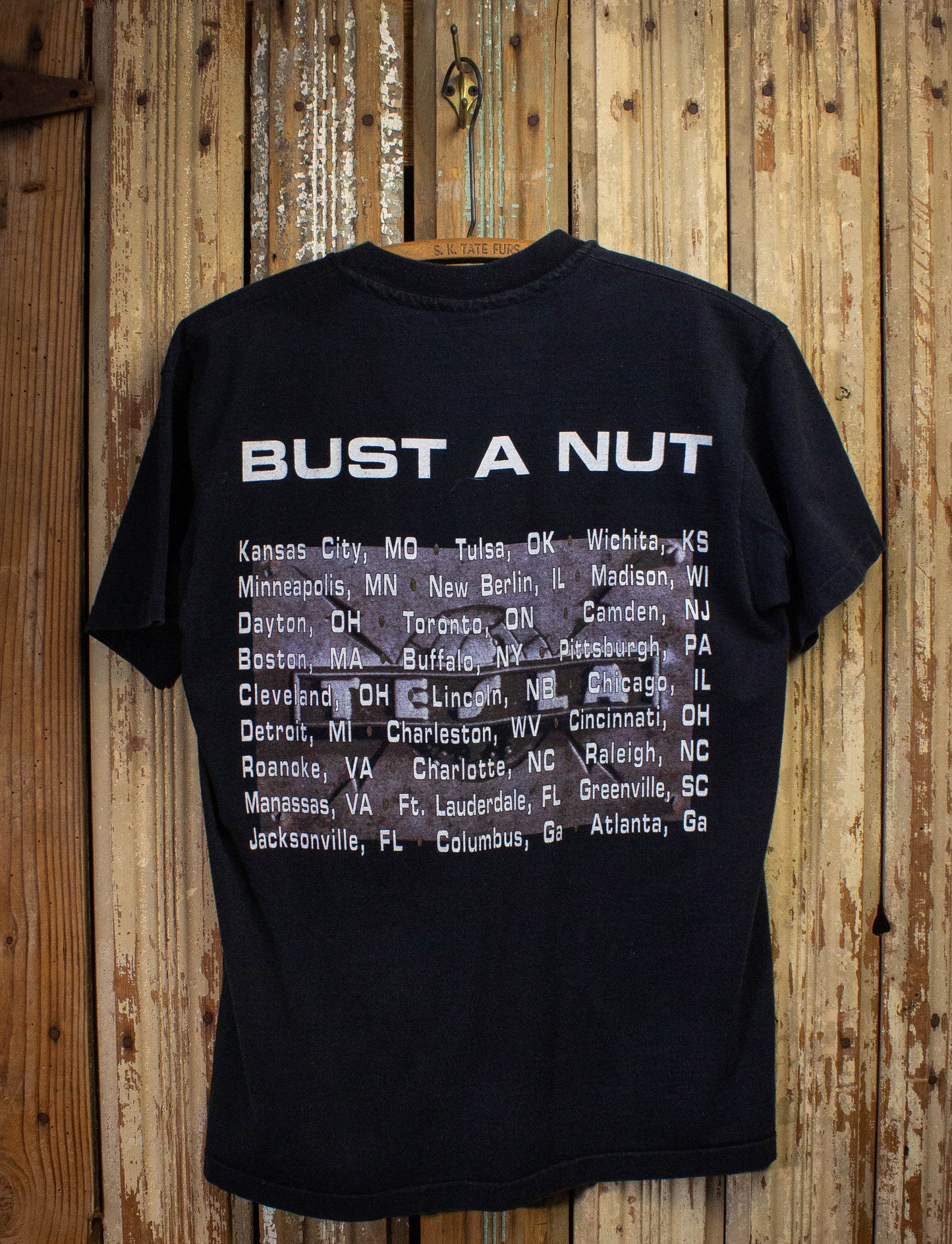 Vintage Tesla Bust A Nut Concert T Shirt 1995 Black Medium