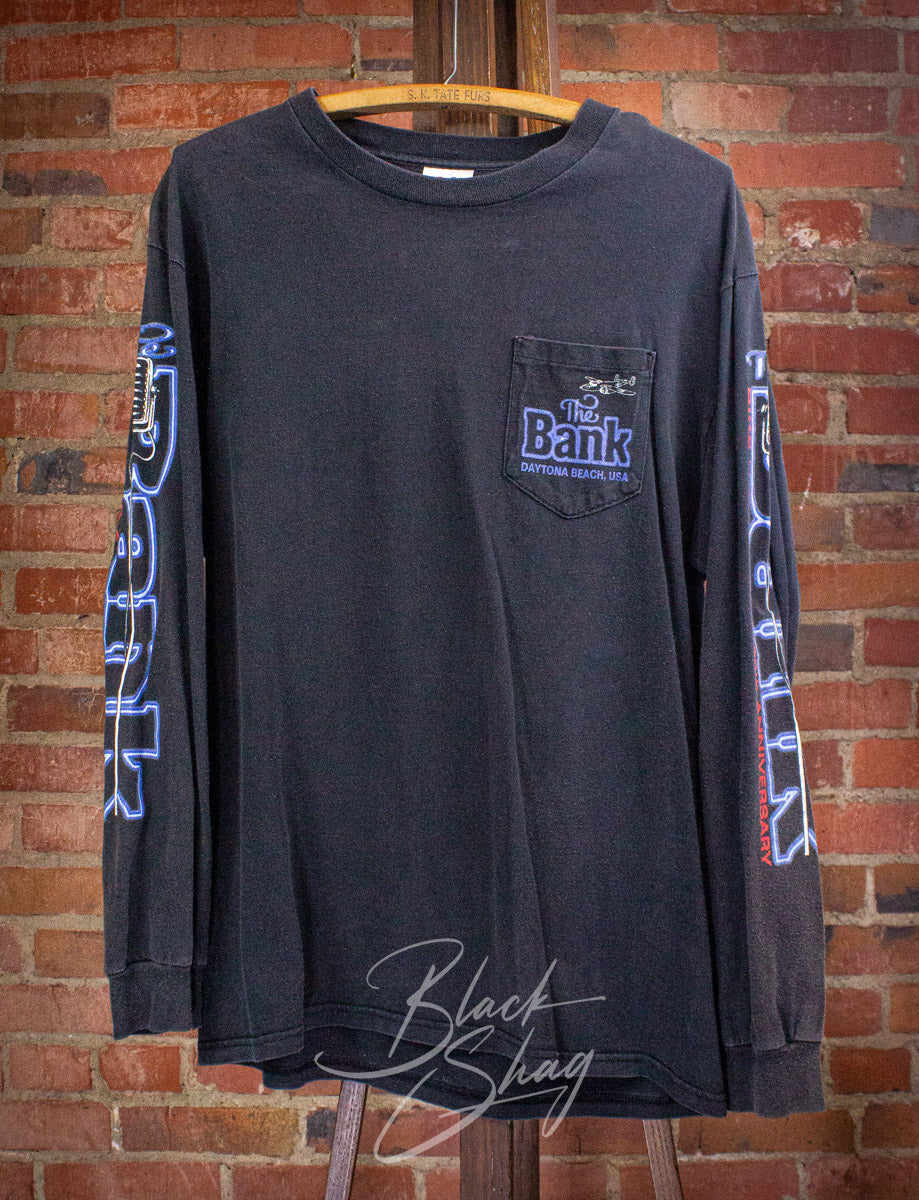 Vintage The Bank Bike Week Long Sleeve Graphic T Shirt 2001 Large