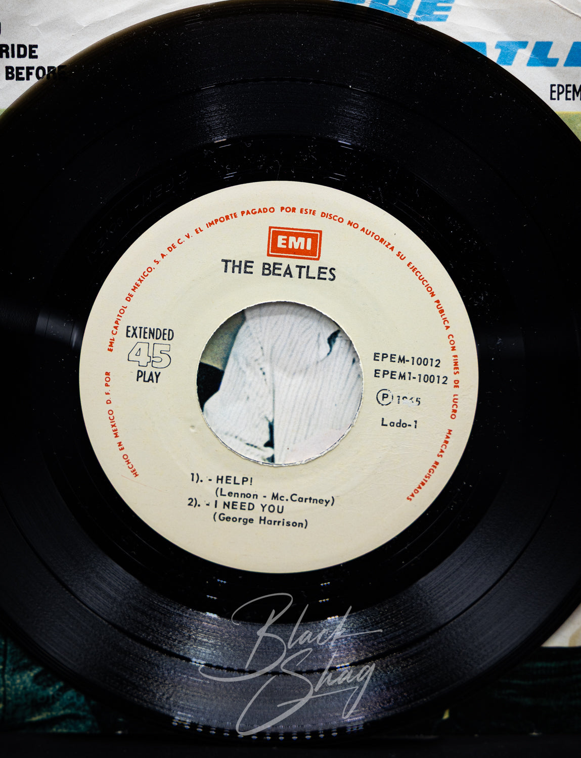 Vintage The Beatles Help/Ticket To Ride b/w I Need You/The Night Before 7" Vinyl Single