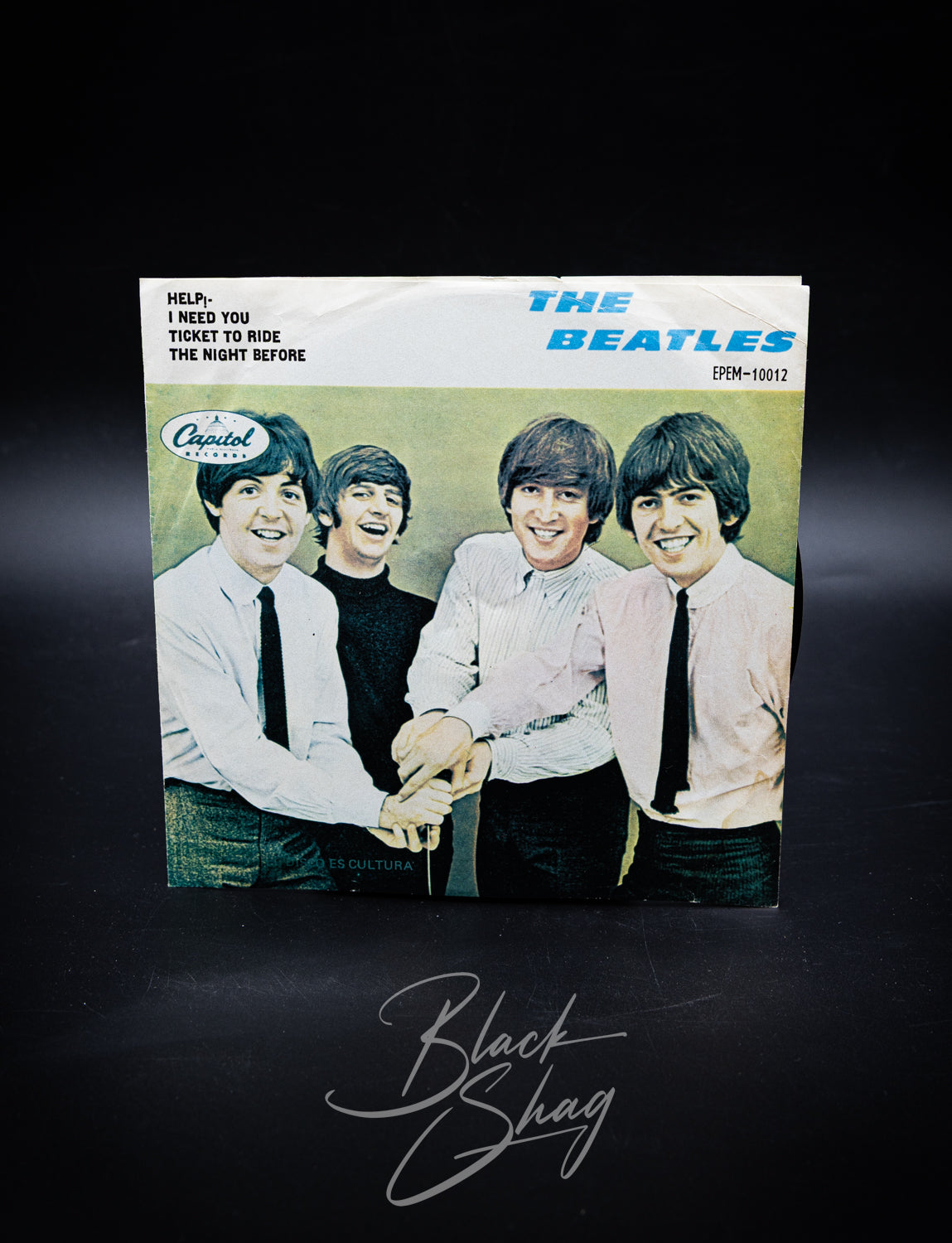 Vintage The Beatles Help/Ticket To Ride b/w I Need You/The Night Before 7" Vinyl Single