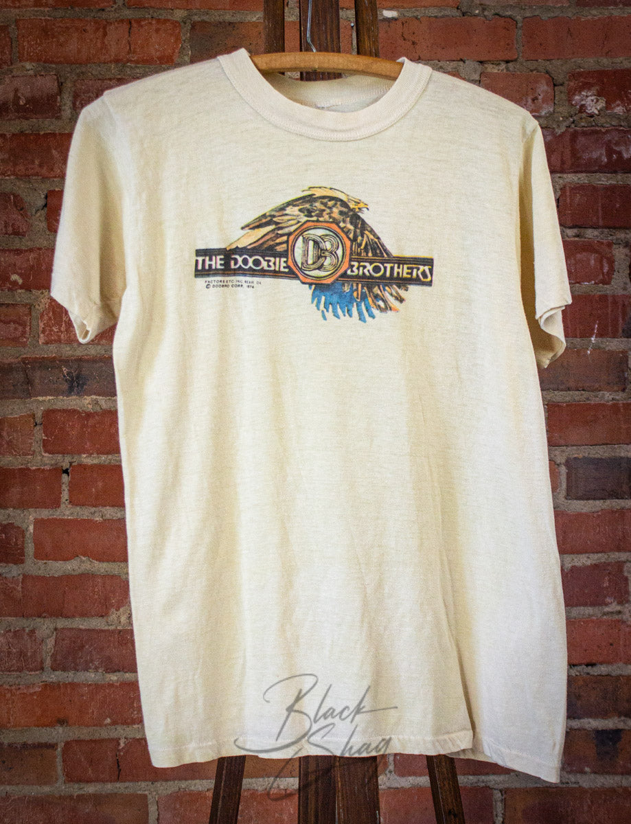 Vintage The Doobie Brothers Concert T Shirt 1974 Cream Small
