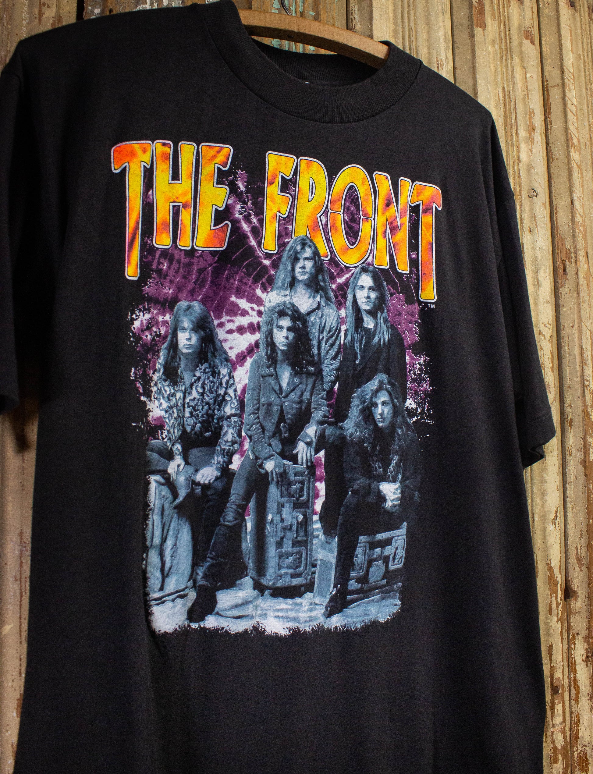 Vintage The Front Fire Concert T Shirt 1989 Black Large