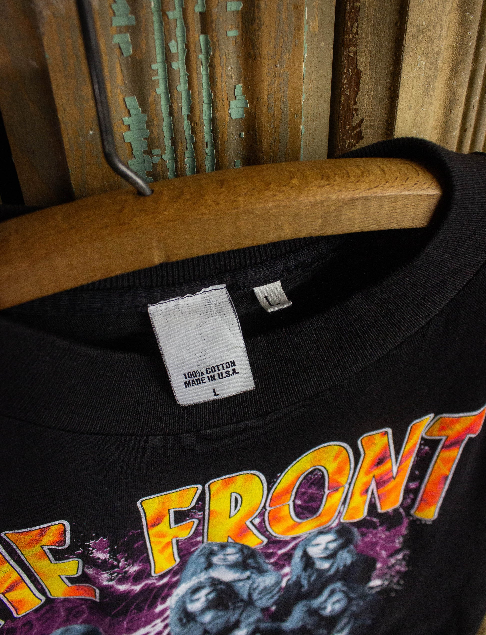 Vintage The Front Fire Concert T Shirt 1989 Black Large