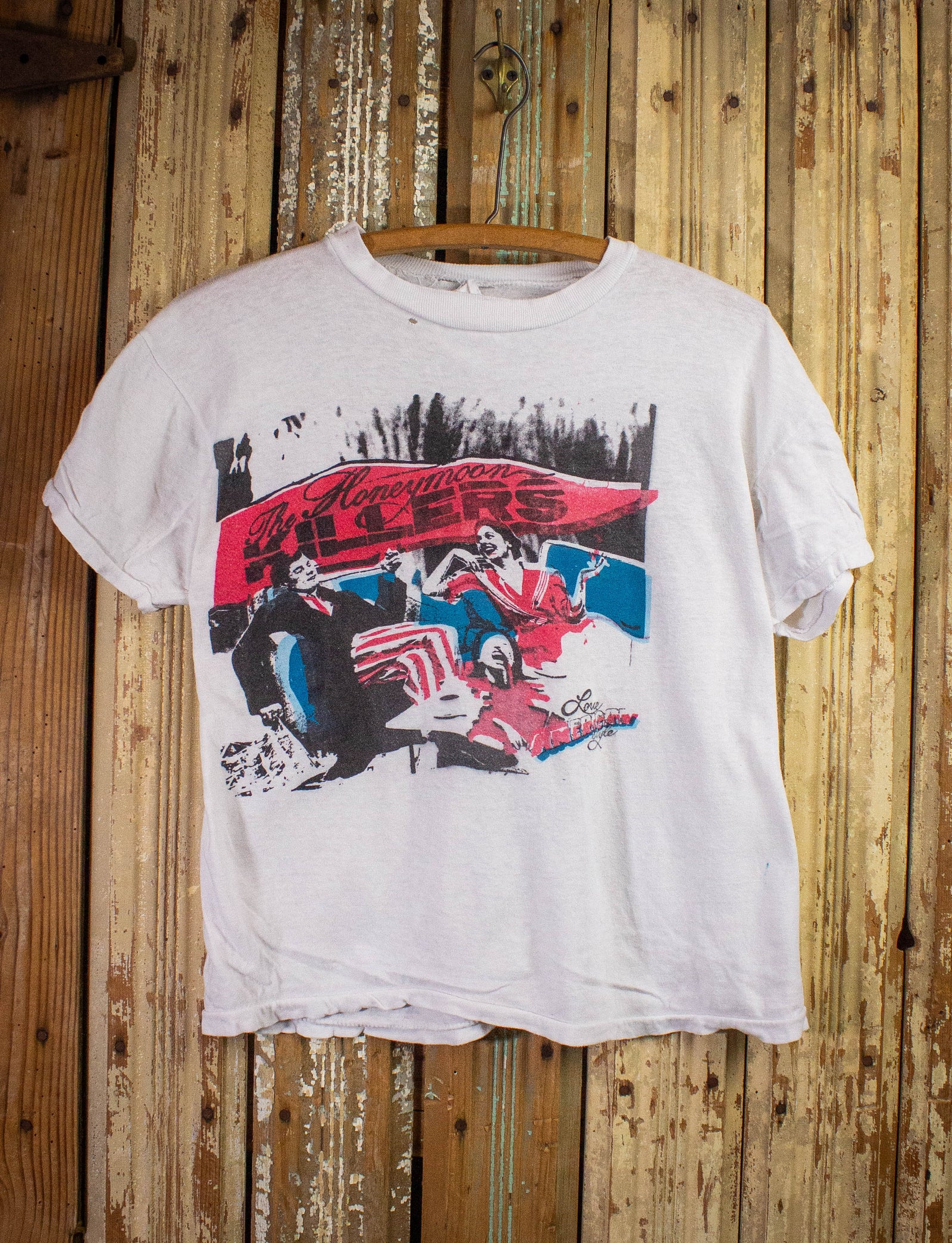 Vintage The Honeymoon Killers Love American Style Concert T Shirt 1985 White Medium