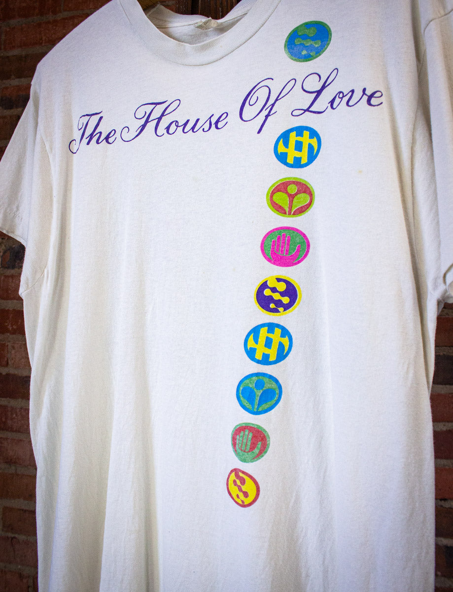 Vintage The House of Love Fontana Promo Concert T Shirt 1990 White Large
