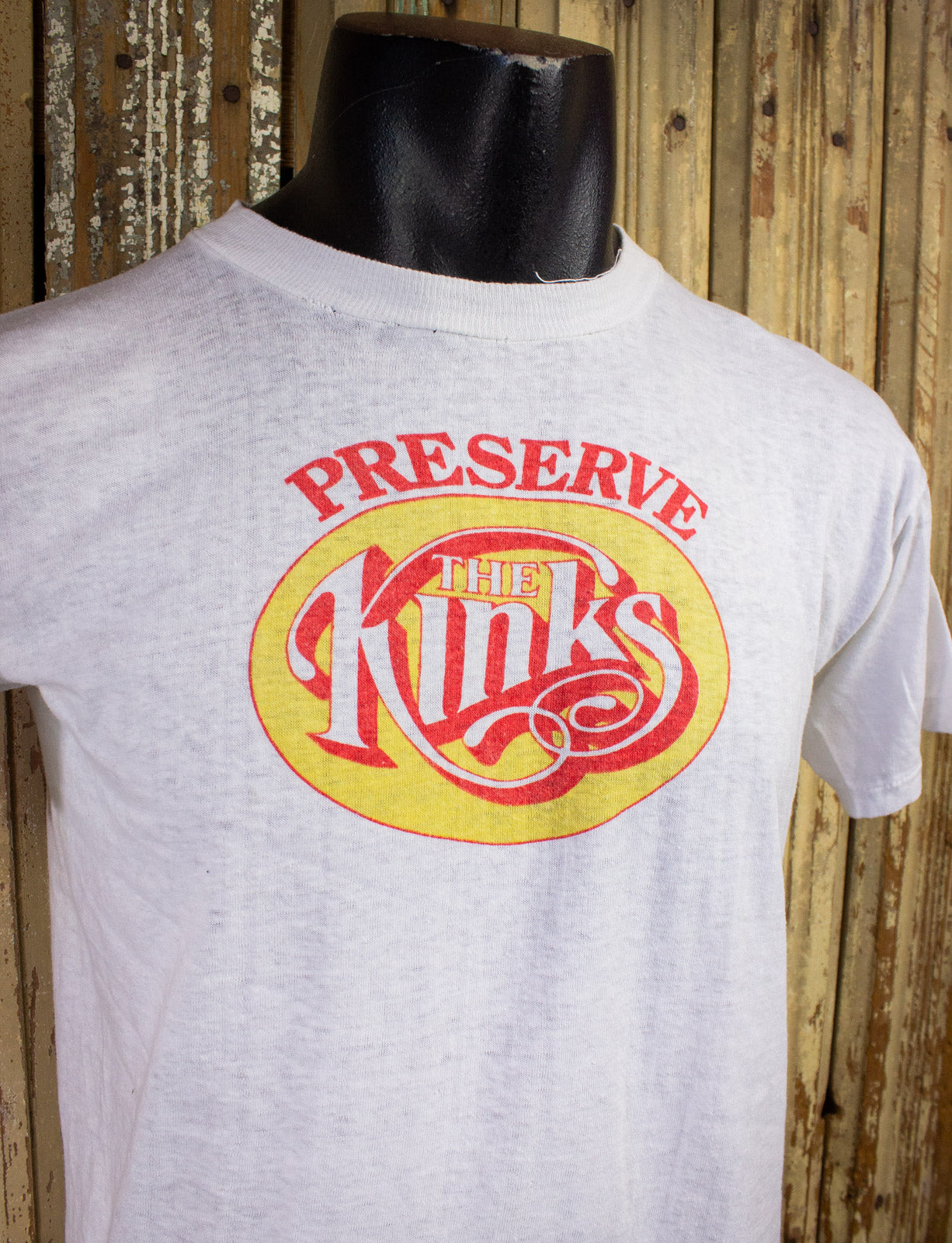 Vintage The Kinks Preserve Concert T Shirt 70s White Medium