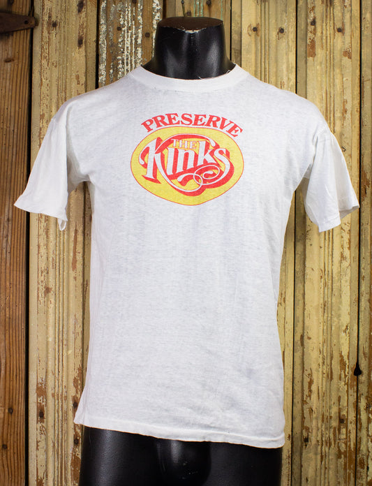 Vintage The Kinks Preserve Concert T Shirt 70s White Medium