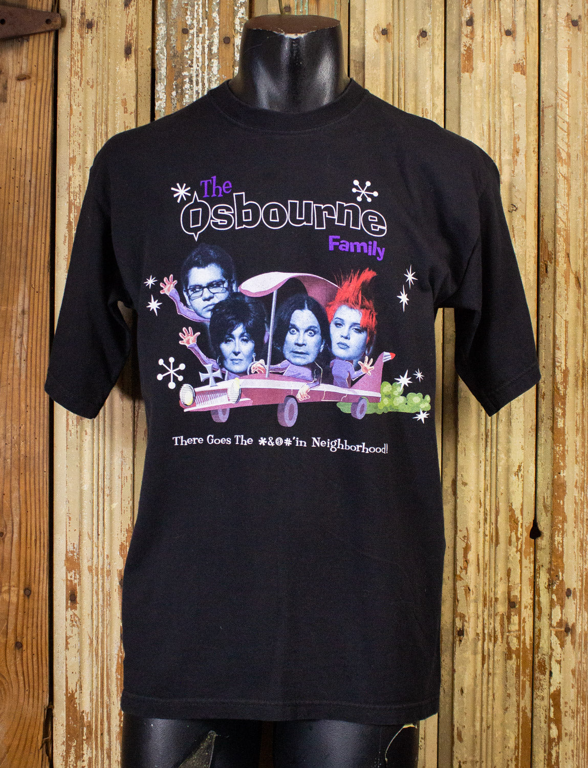 Vintage The Osbourne Family Graphic T Shirt 2000s Black Large