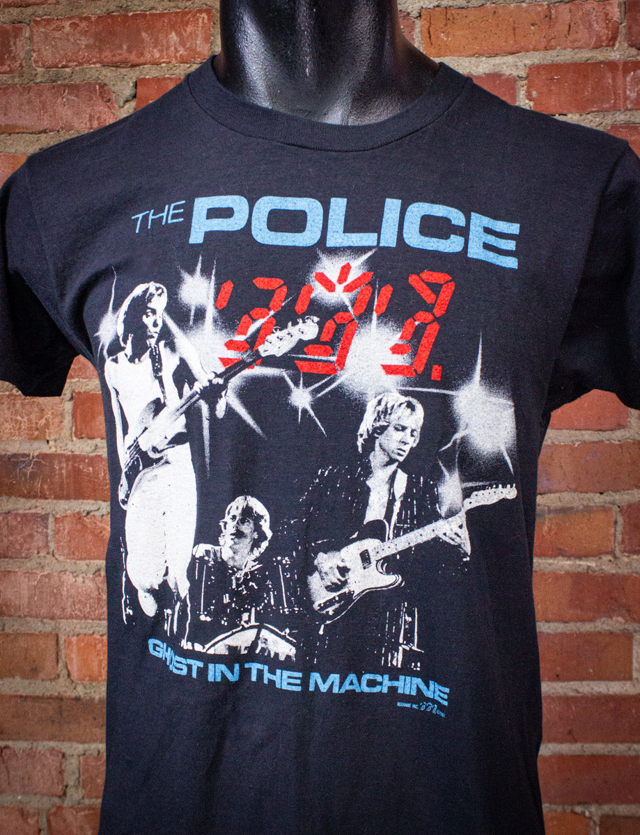 Vintage The Police Ghost in the Machine Concert T Shirt 1982 Black Small