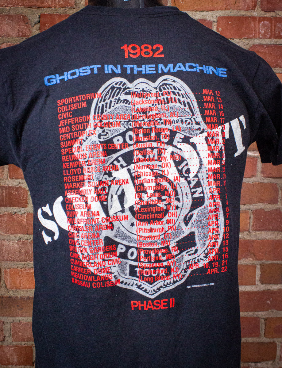 Vintage The Police Ghost in the Machine Concert T Shirt 1982 Black Small