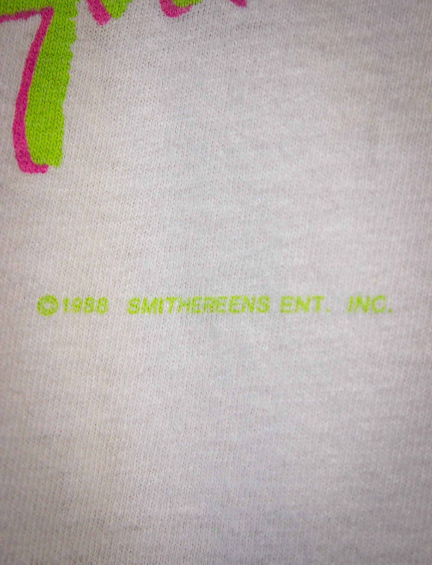 Vintage The Smithereens Green Thoughts Cut Off Concert T Shirt 1988 White Medium