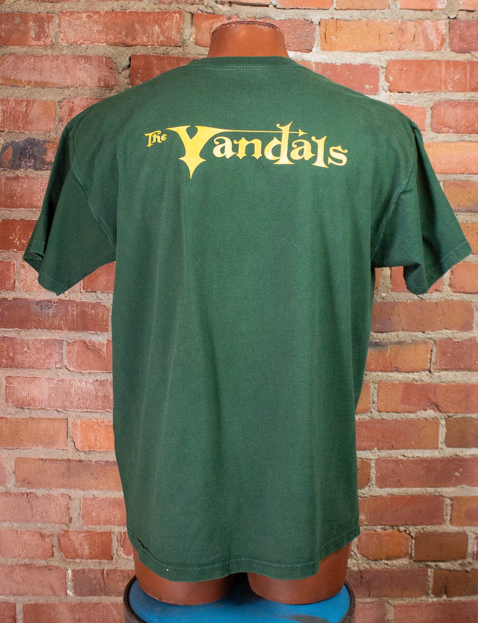 Vintage The Vandals Vertical Bull Concert T-Shirt 2000s Green XXL