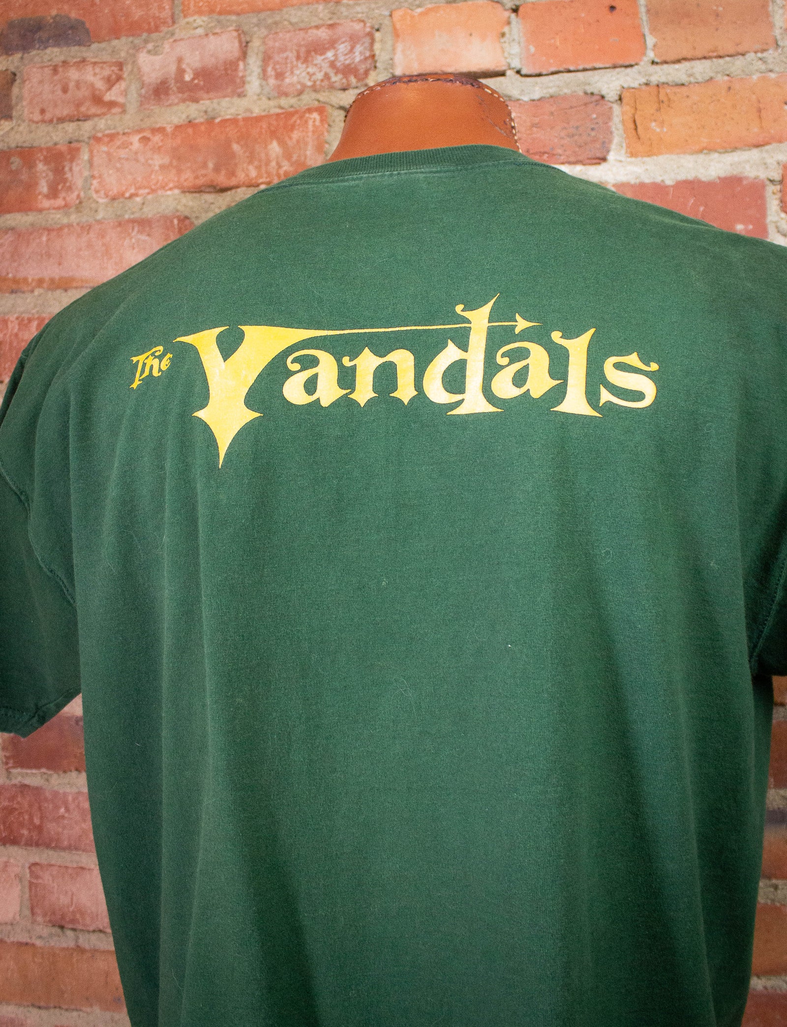 Vintage The Vandals Vertical Bull Concert T-Shirt 2000s Green XXL