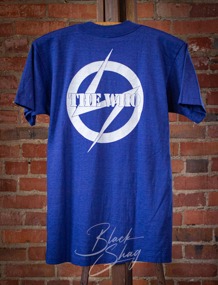Vintage The Who ENTAM Concert Crew T Shirt 70s Blue Small