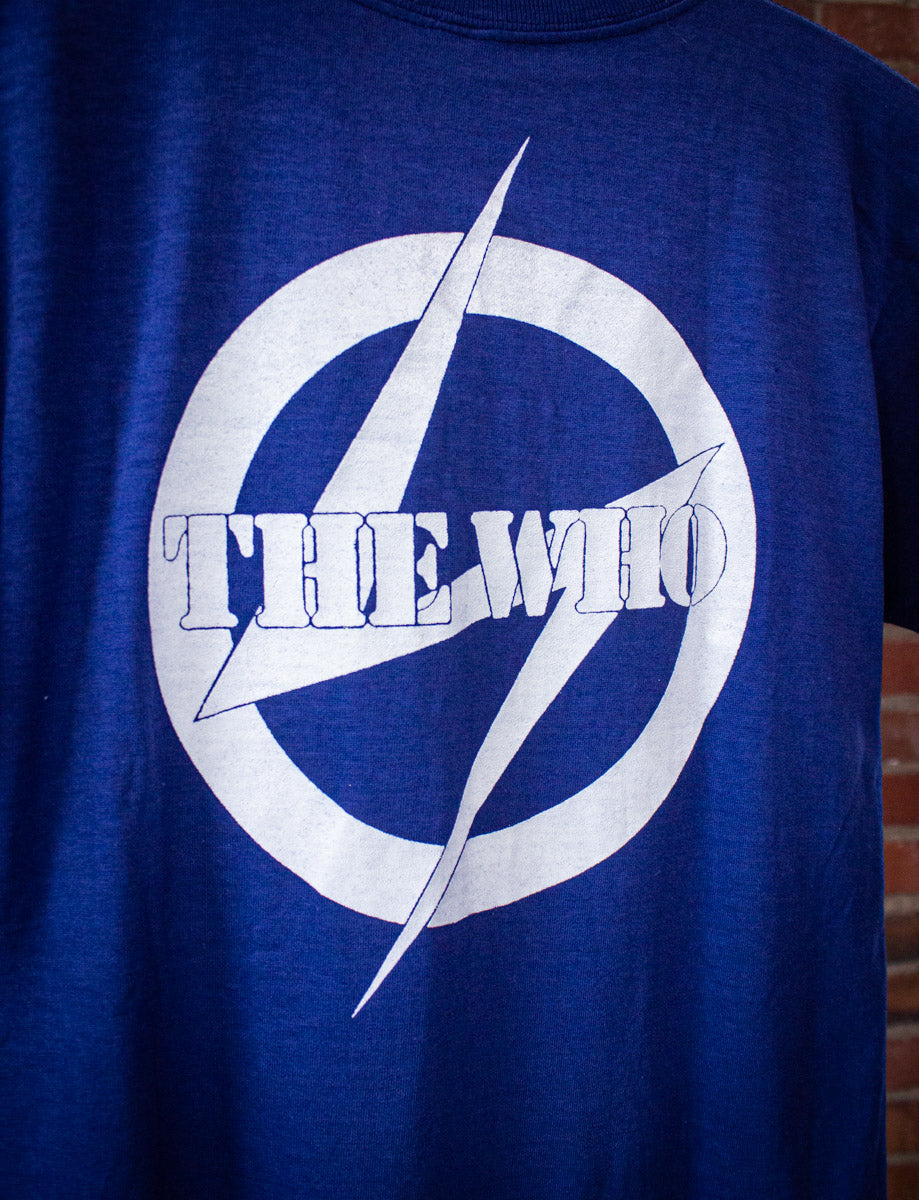 Vintage The Who ENTAM Concert Crew T Shirt 70s Blue Small