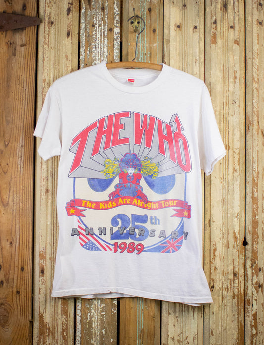 Vintage The Who Kids Are Alright Concert T Shirt 1989 White Medium