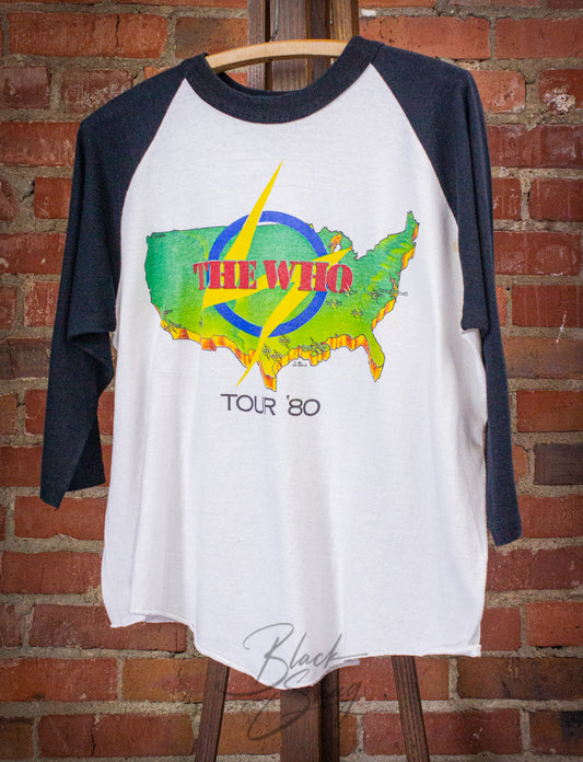 Vintage The Who North American Tour Raglan Concert T Shirt 1980 Large