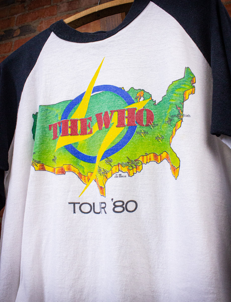 Vintage The Who North American Tour Raglan Concert T Shirt 1980