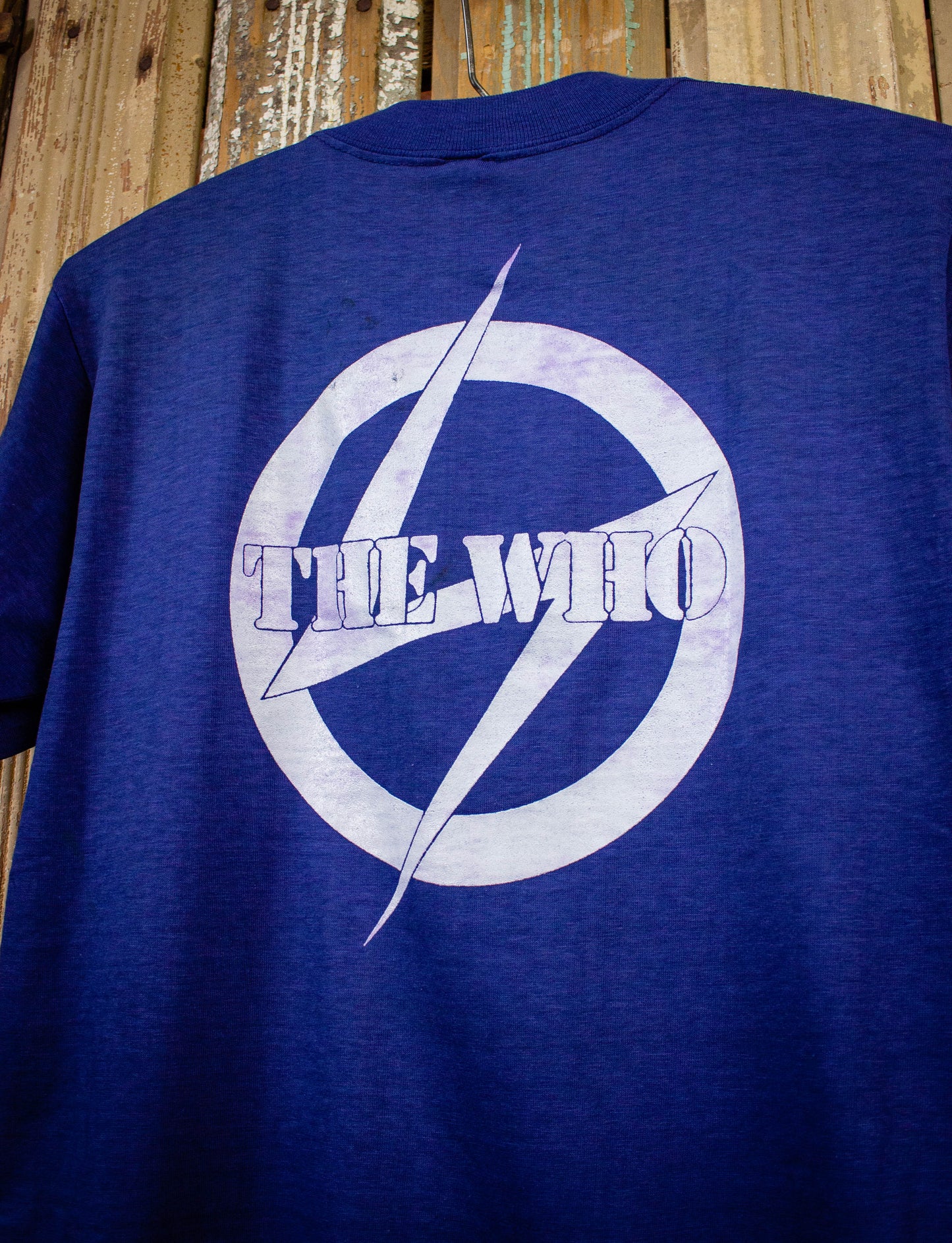 Vintage The Who Sunshine Promotions ENTAM Crew Concert T Shirt 70s Blue Medium