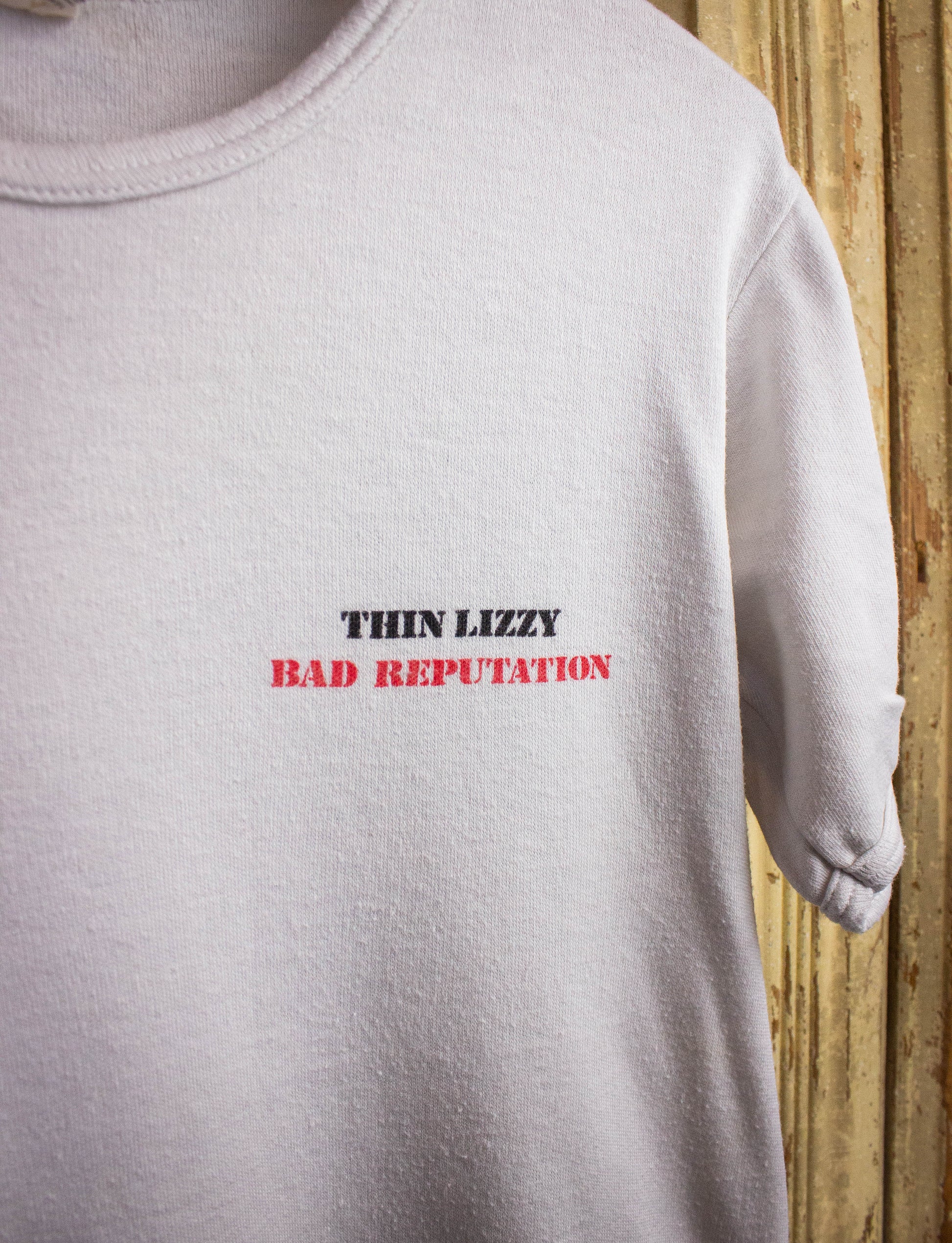 Vintage Thin Lizzy Bad Reputation Concert T Shirt 70s White Large