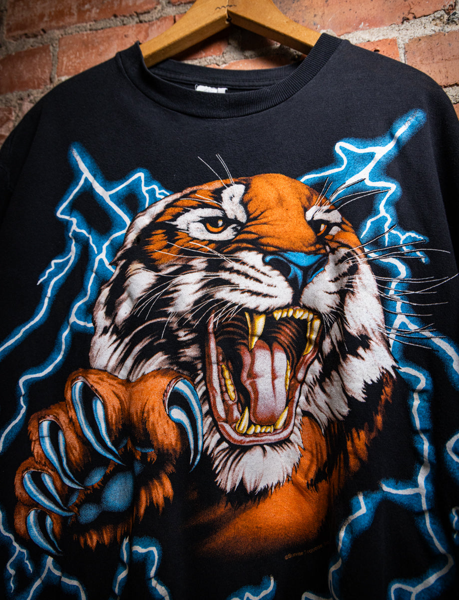 Vintage 90s Tiger American Thunder Graphic T Shirt XL