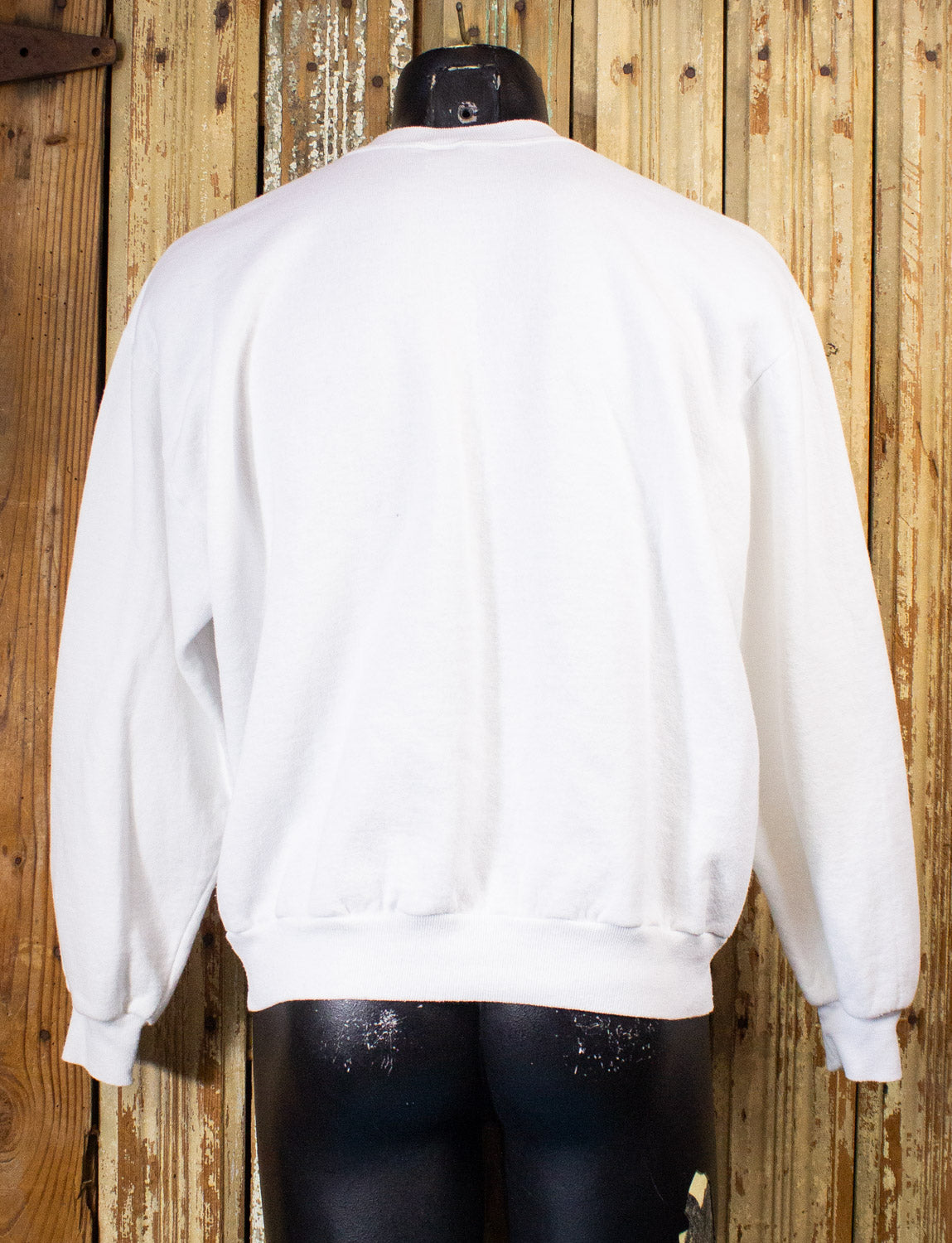 Vintage Tom Lion Embroidered Sweatshirt 90s White Large