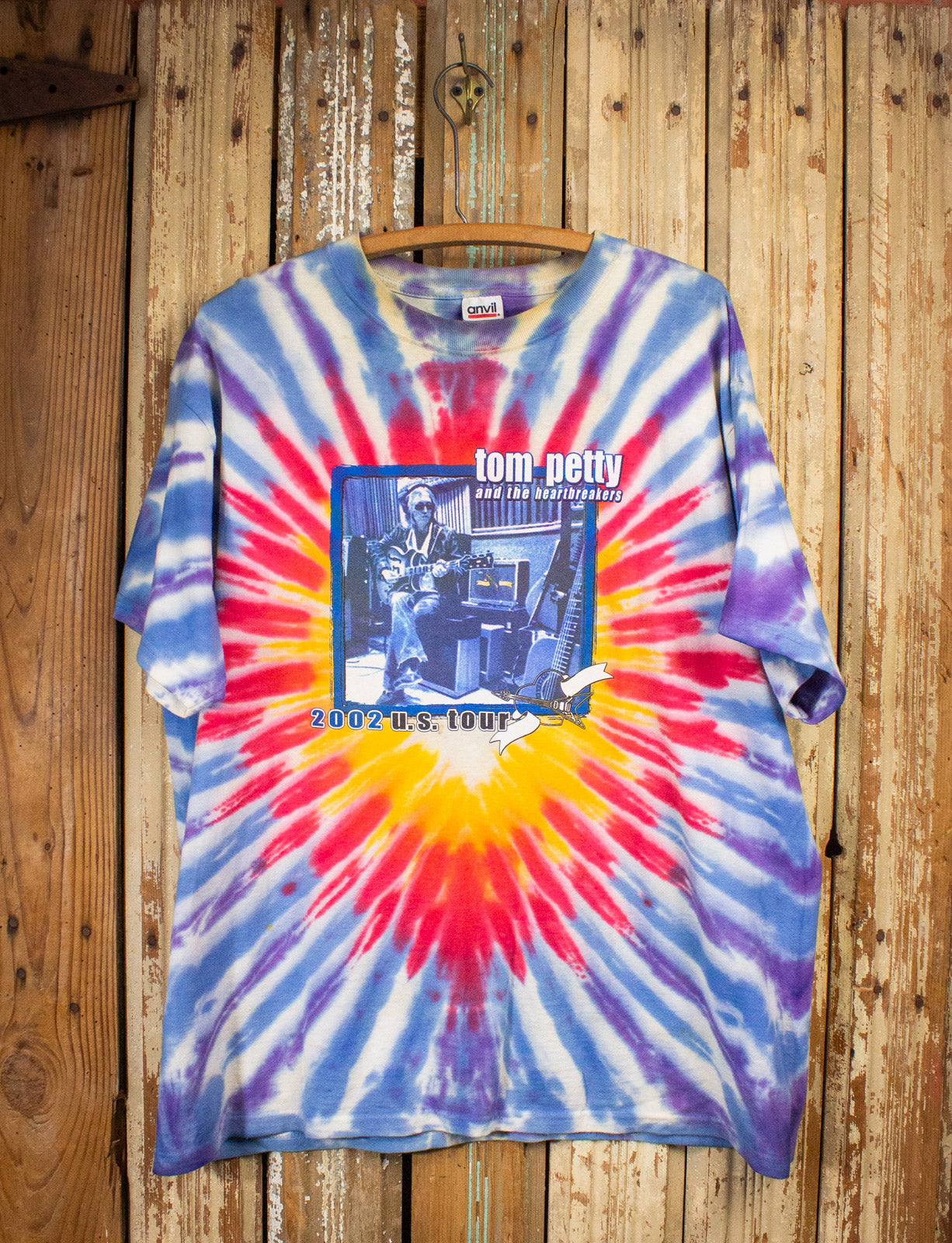 Vintage Tom Petty US Tour Concert T Shirt 2002 Tie Dye XL
