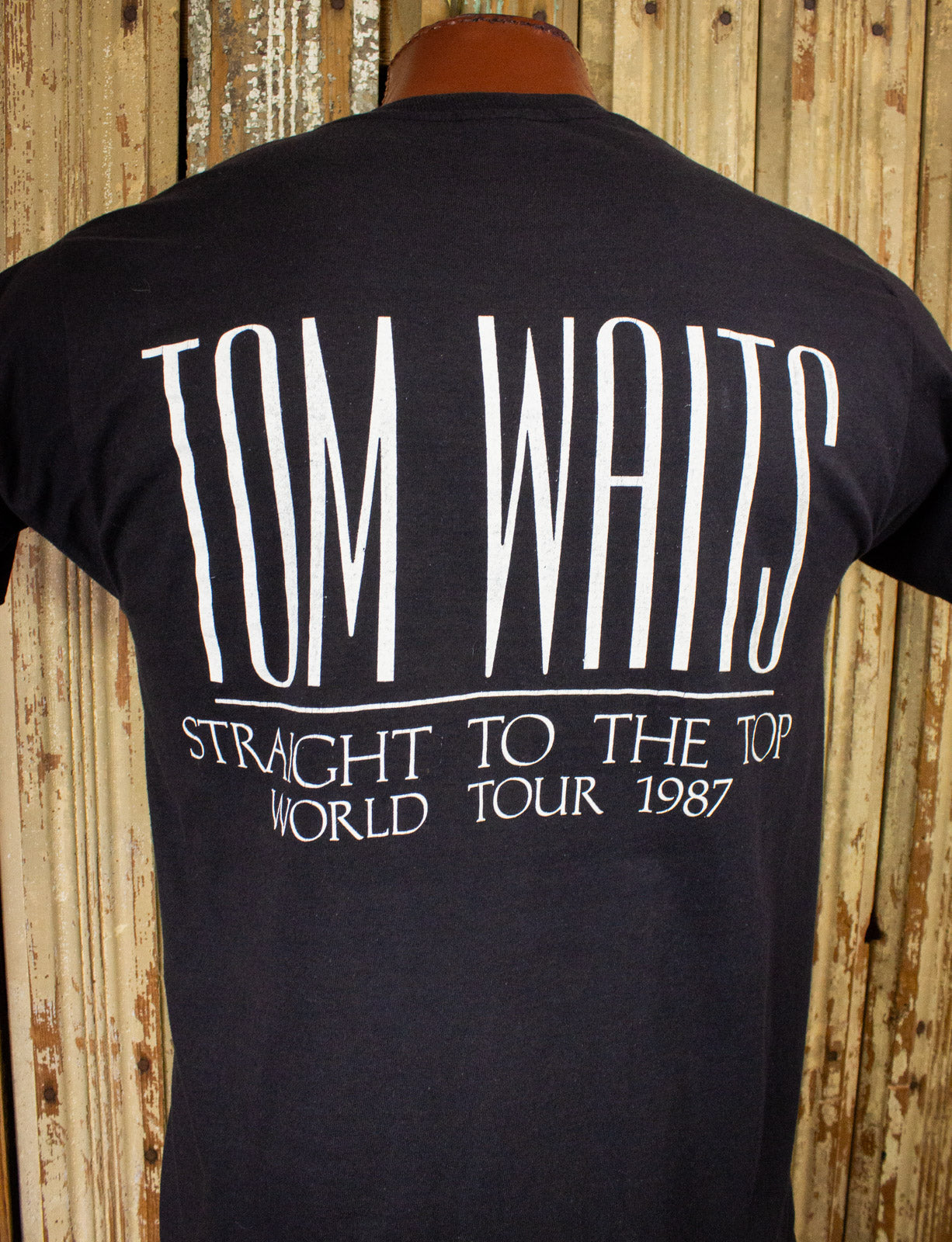 Vintage Tom Waits Straight to the Top Concert T Shirt 1987 Black Medium