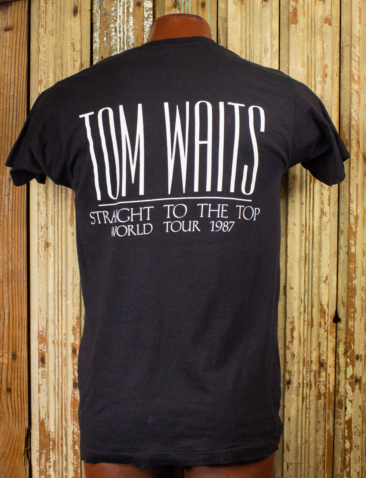 Vintage Tom Waits Straight to the Top Concert T Shirt 1987 Black Medium