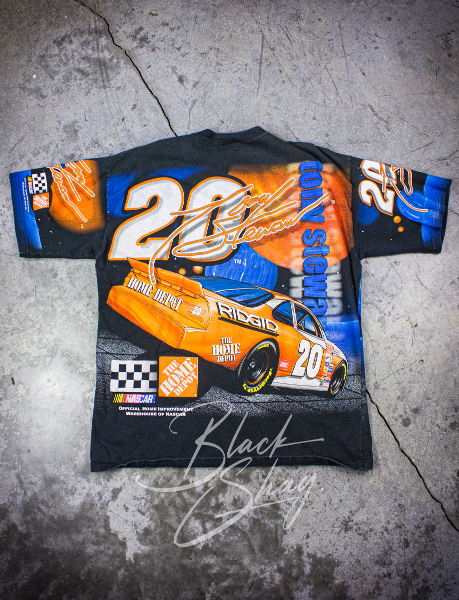 Vintage Tony Stewart Home Depot Nascar Racing AOP Graphic T Shirt 90s XL