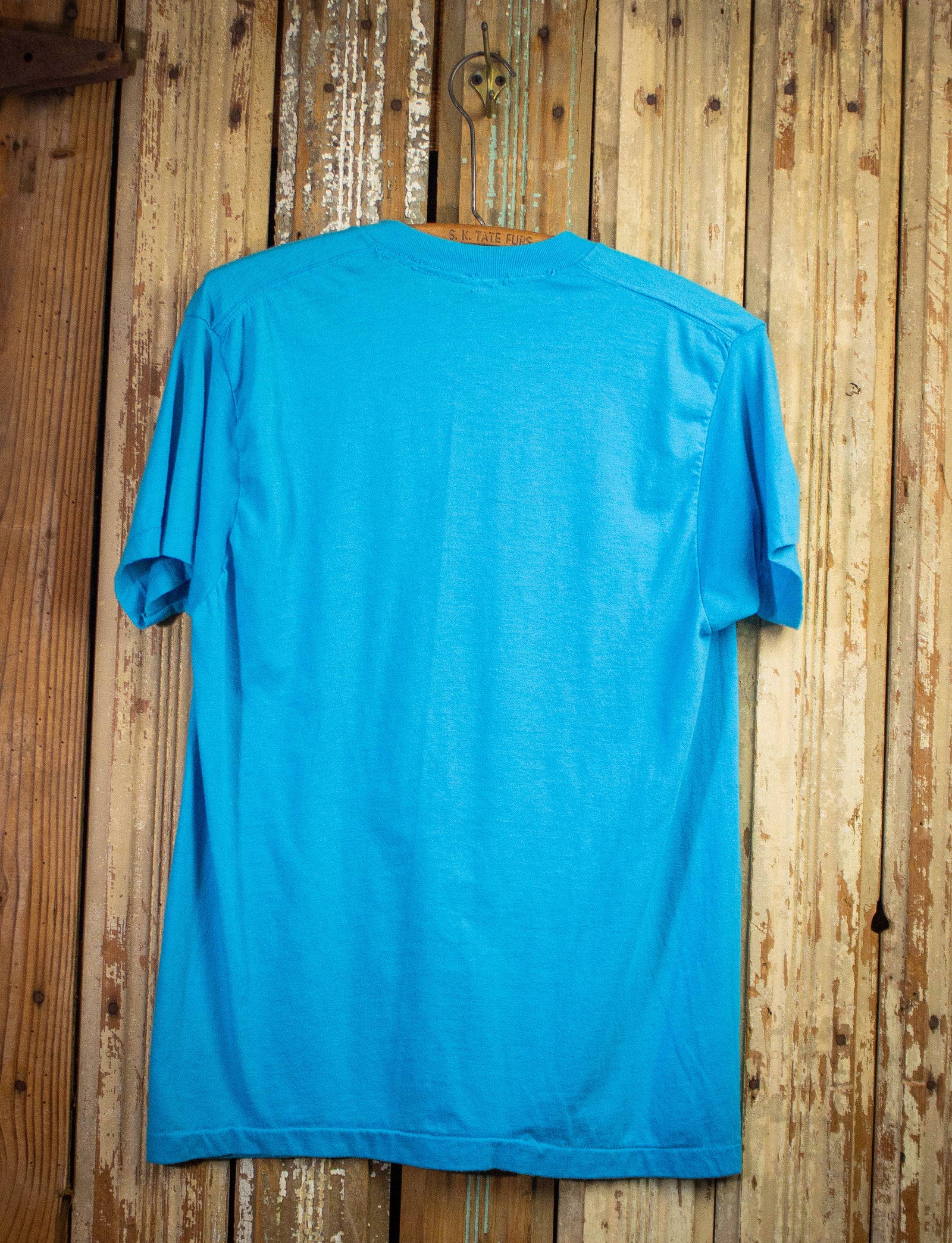 Vintage Top Gun WZYP Graphic T Shirt 80s Blue Medium