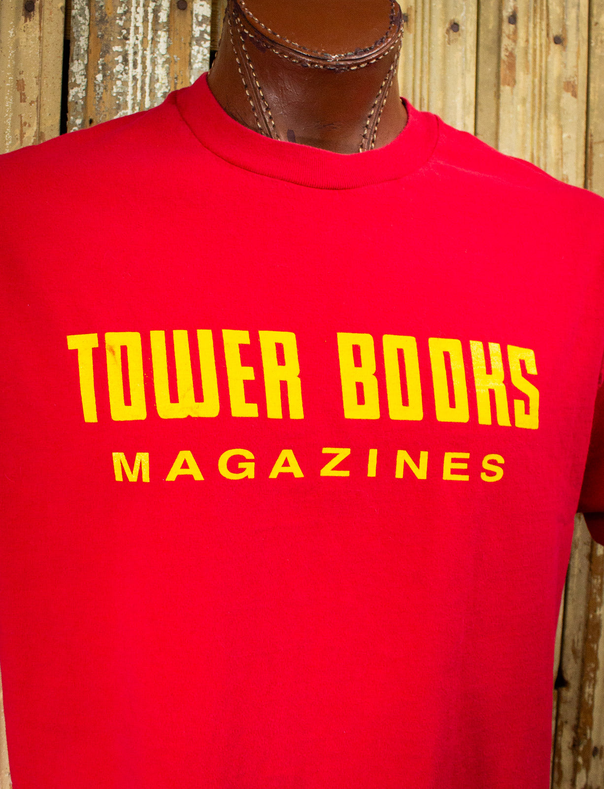 Vintage Tower Books LA Tour Graphic T Shirt 90s Red XL