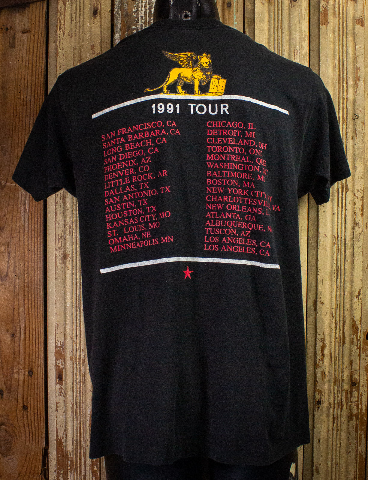 Vintage Tribe After Tribe Tour Concert T Shirt 1991 Black Large