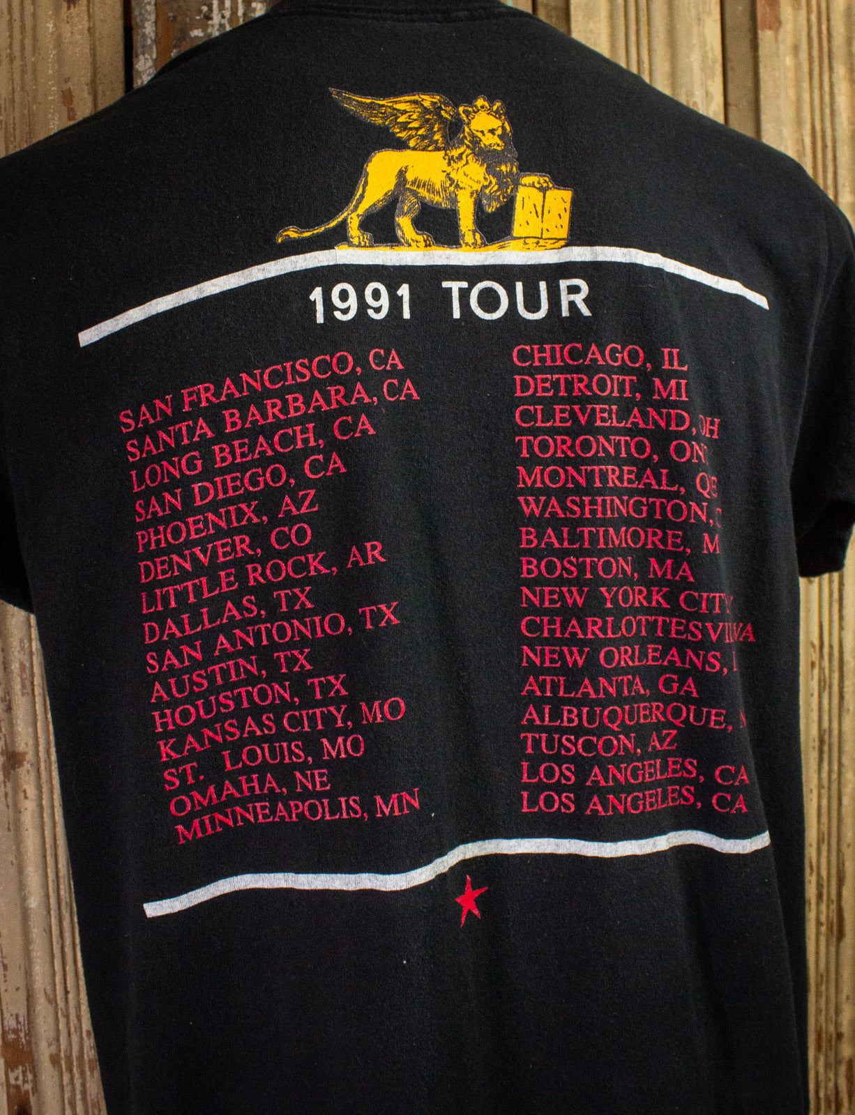 Vintage Tribe After Tribe Tour Concert T Shirt 1991 Black Large