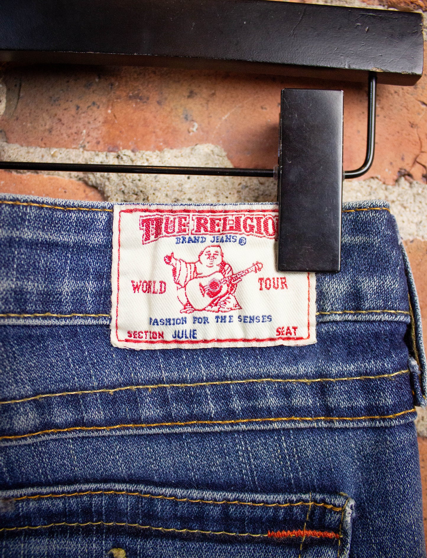 Vintage True Religion Medium Wash Cut Off Shorts 28W