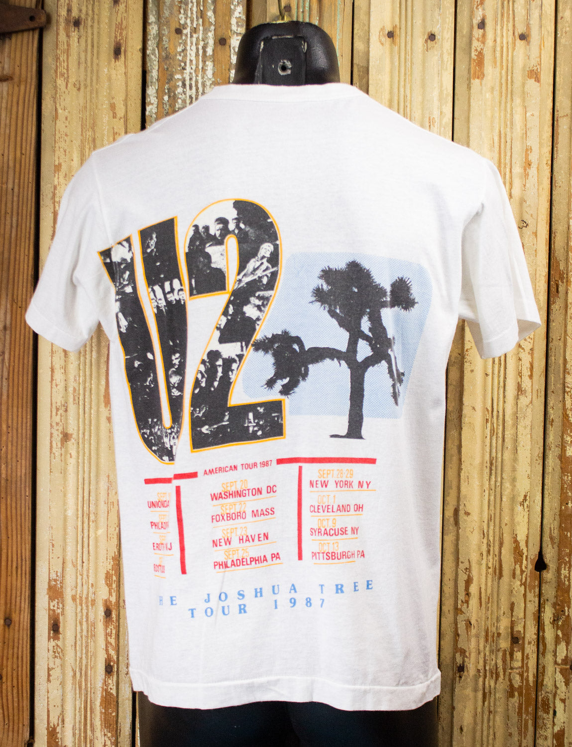 Vintage U2 Joshua Tree Concert T Shirt 1987 White Medium